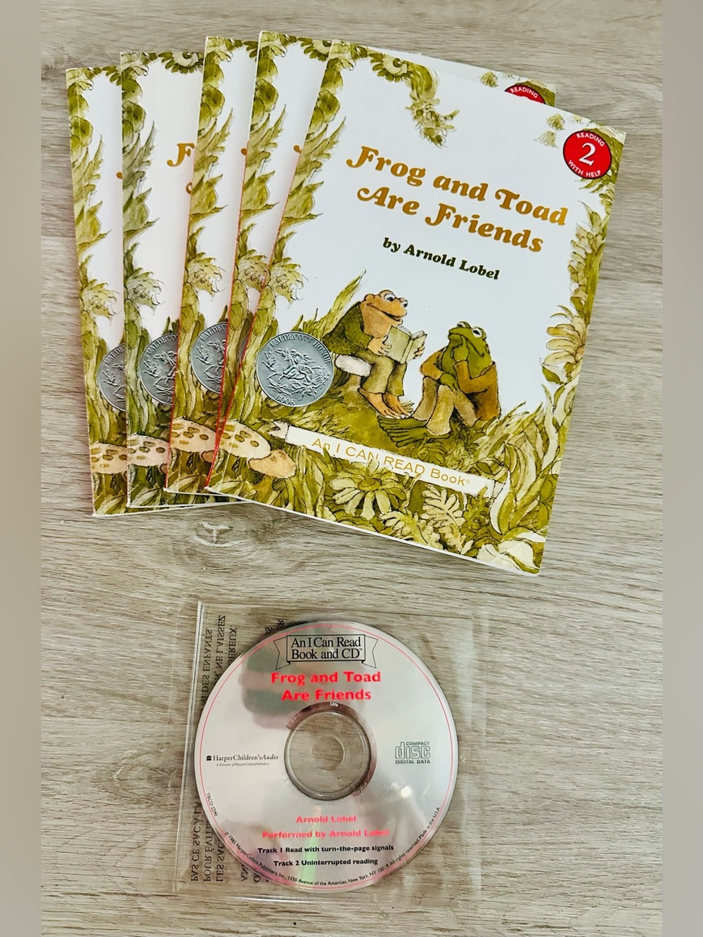 HOMESCHOOL/TEACHER Bundle - FIVE (5) Frog and Toad Friends Books AND Audio CD